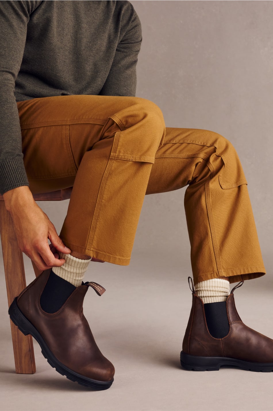 Men's Merino Wool Blend Half Calf Socks
