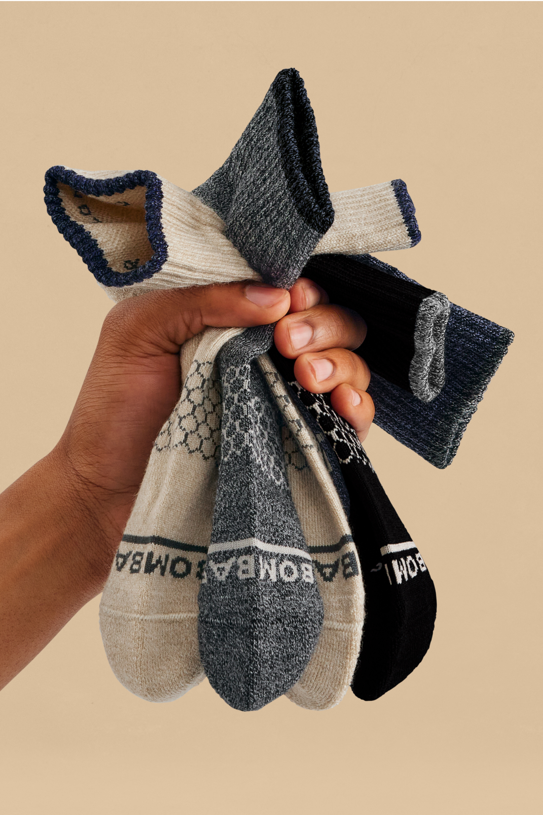Men's Merino Wool Blend Quarter Sock 4-Pack
