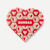 Bee My Valentine Empty Gift Box (Fits 4 Pairs) - Heart L (Box Only) [8996]