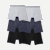 Men's Cotton Modal Blend Boxer Brief - Classic Fly 6-Pack - Grey Black Stripe Mix L