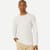 Air Slub Crew Neck Long Sleeve T-Shirt Soft White MO1
