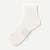 Modern Rib Quarter Socks - Soft White L [5702]