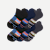 Merino Wool Blend Athletic Ankle Sock 6-Pack - navy black mix