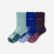 Women's Lightweight Athletic Half Calf Sock 3-Pack - Plum Sky Mix L