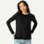 Merino Wool Blend Crew Neck Long Sleeve T-Shirt - Black WO4 [7056]