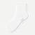 Women's Frilly Rib Quarter Socks - White L [8562]