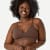 Women's Ribbed Seamless Triangle Bralette - Hickory WO1 [7665]