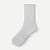 Ruffle Rib Half Calf - Light Grey Heather L [9289]