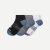 Men's Ankle Compression Socks 3-Pack Black White Mix