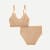 Women's Ribbed Seamless Scoop Bralette + High Rise Brief - Sandcastle L