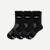 Lightweight Athletic Half-Calf Sock 3-Pack - Black