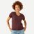 Air Slub V-Neck T-Shirt - Dark Cocoa WO1 [5584]
