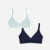 Women's Seamless Triangle Bralette 2-Pack - Misty X Navy