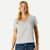 Pima Cotton V-Neck T-Shirt - Varsity Grey Heather WO1 [8738]