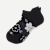 Women's Garden Party Ankle Socks - Black Floral L [8635]