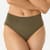 Ribbed Seamless High Rise Brief - Green Olive WO1 [7718]