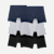 Men's Cotton Modal Blend Boxer Brief 6-Pack - Grey Black Navy Mix L