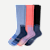 Women's Performance Compression Sock 3-Pack - Peach Blue Mix L [8441]