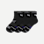 Men's Running Quarter Sock 3-Pack - Black Mix