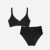 Women’s No Show Plunge Bralette + Hipster - Black