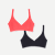 Women's Seamless Triangle Bralette 2-Pack - Black X Red