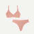 Women’s No Show Plunge Bralette + Thong - Coco Plum
