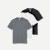 Men's Pima Cotton Slim Crew Neck T-Shirt 3-Pack - Smoke Black White Mix