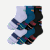 Women's Merino Wool Blend Athletic Quarter Sock 6-Pack - Black Teal Mix