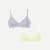 Women's No Show Plunge Bralette 2-Pack - Nimbus Grey x Light Meringue L
