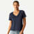 Pima Cotton V-Neck T-Shirt - Midnight Navy WO1 [8738]