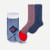 Cozy Calf Sock 2-Pack Gift Box - Navy Cherry Mix L [8789]