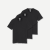 Men's Pima Cotton Slim Crew Neck T-Shirt 3-Pack - All Black L