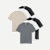 Men's Pima Cotton Slim Crew Neck T-Shirt 6-Pack - Smoke Taupe Core Mix