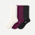 Women’s Pointelle Calf Sock 3-Pack - plum black mix