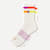 Pride Half Calf Socks - Soft White / Grape Jam L [8898]