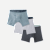Men's Cotton Modal Blend Boxer Brief - Classic Fly 3-Pack - Smoky Grey Mix L [8470]