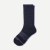 Merino Wool Blend Calf Socks - Navy L [7800]