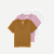 Women's Pima Cotton V-Neck Shirt 3-Pack - Mauve Canteen White Mix L