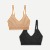 Women's Ribbed Seamless Bralette Sandcastle Mix 2-Pack L