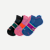 Women's Running Ankle Sock 3-Pack - Pink Blue Mix L [8792]