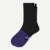 Running Half Calf Socks Black / Light Indigo L [9152]