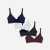 Women's No Show Plunge Bralette 4-Pack - Navy Black Mix L