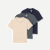 Women's Pima Cotton Slim Crew Neck T-Shirt 3-Pack - Smoke Heather Navy Mix L