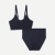 Women's Seamless Scoop Bralette + High Rise Brief - Midnight Navy L