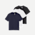 Women's Pima Cotton Slim Crew Neck T-Shirt 3-Pack - Navy White Black L