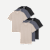 Men's Pima Cotton Slim Crew Neck T-Shirt 6-Pack - Dark Taupe Mix L