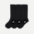Men's Merino Cashmere Blend Rib Calf Sock 3-Pack - Black L