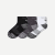 Men's Running Quarter Sock 3-Pack - white-charcoal-black-bee - 13