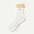 Modern Rib Half Calf Socks - lemon L [9175]