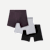 Men's Cotton Modal Blend Boxer Brief - Classic Fly 3-Pack - Dark Plum Mix L [8470]